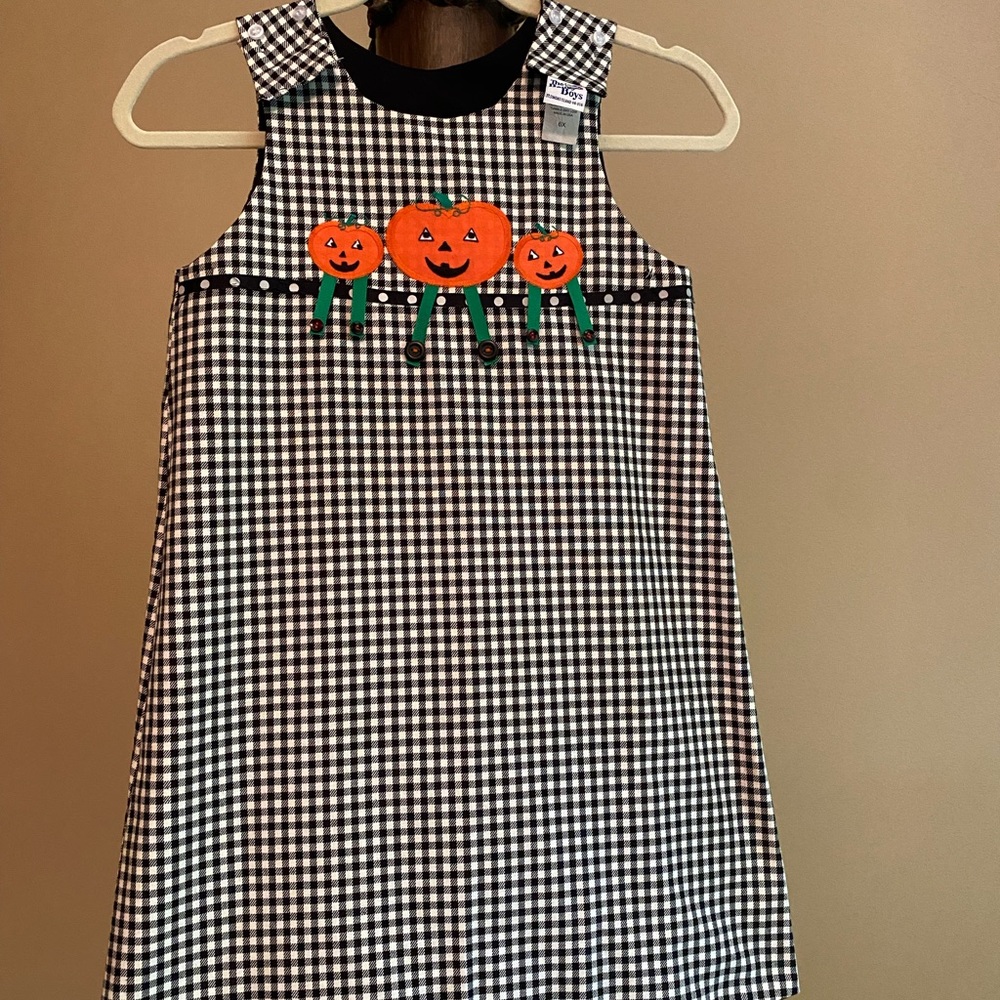 NWOT Bailey Boys - Girls Pumpkin Fall Reversible Dress